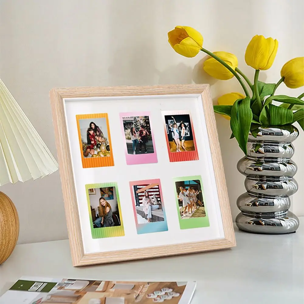 10pcs/set Creative 3-inch Instant Camera Photo Frame Sticker Set - DIY PET Decorative Decals Stationery