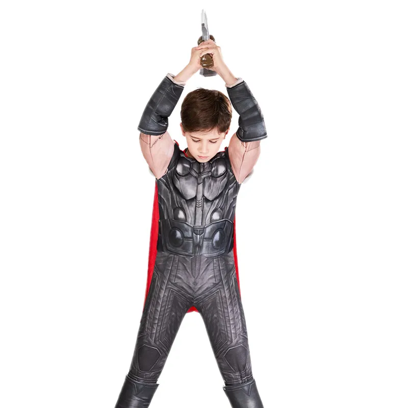 sexy cosplay Halloween Boy Avengers Luxury Muscle Mask Costume Superhero Thor Cosplay Kid Costume Weapon Props morticia addams dress