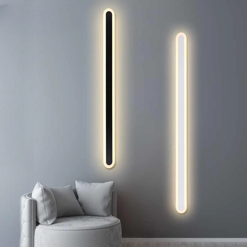 

Nordic LED Wall Light Minimalism Energy Saving Lamps Lighting For Living Room Long Wall Lamp Indoor Decoration Sconce Lights
