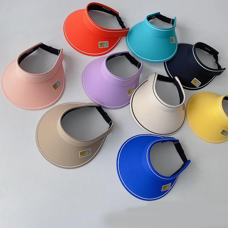 Children Boys Girls Summer Straw Hat With Visor Ears Kids Cap Toddler Funny Cute Pink Sun Hat Baby Beach Stuff Accessories Item