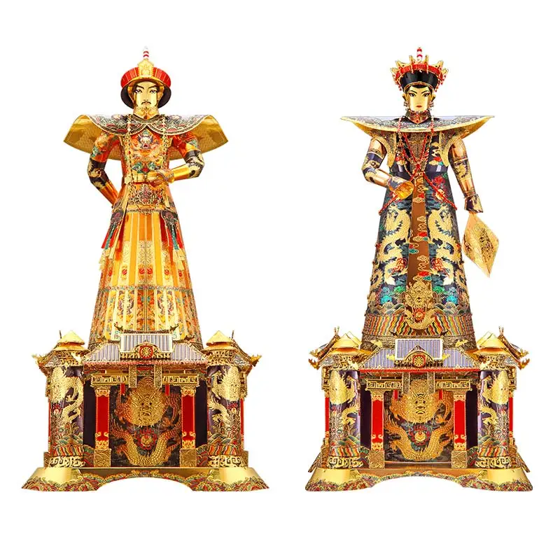 

Крутой аутентичный 3D металлический пазл ruyi Qianlong, модель ручной сборки «сделай сам», орнамент