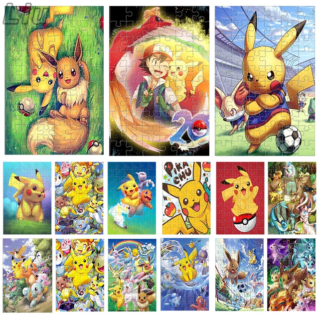 300 pçs quebra-cabeça pokemon pikachu cartoon quebra-cabeça de madeira  crianças jigsaw brinquedo do bebê cedo brinquedos educativos para crianças  jogo souptoys - AliExpress