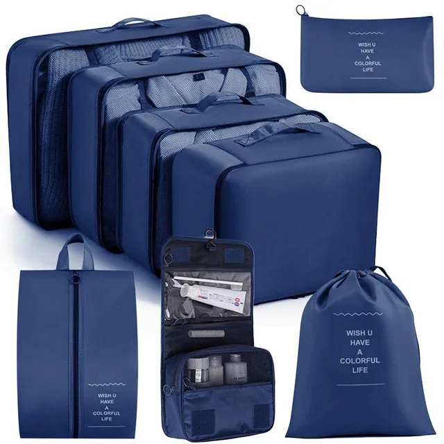 11-Piece Waterproof Travel Packing Cube and Storage Bag Set for Clothes and Accessories