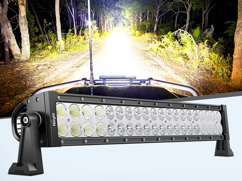 Nilight 22" LED Light Bar Flood Spot Combo Work Light Driving Lights Fog Lamp Offroad Lighting for SUV Ute ATV Truck 4x4 Boat