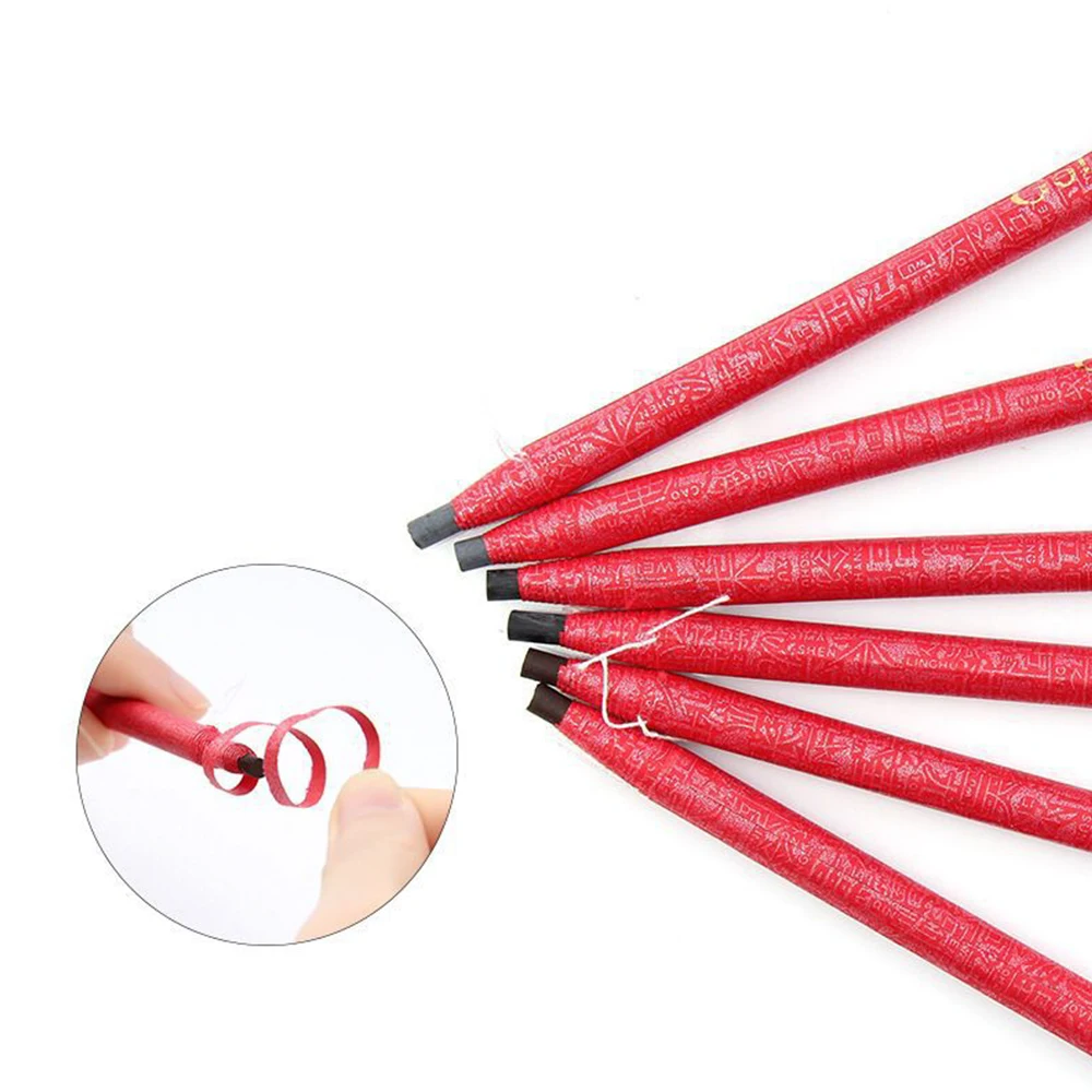 12PCS/Set Eyebrow Pencil Tattoo Waterproof Eye Brow Pencil Tint Cosmetics Makeup Long Lasting 6 Colors Eyebrow Tattoo Pen 3