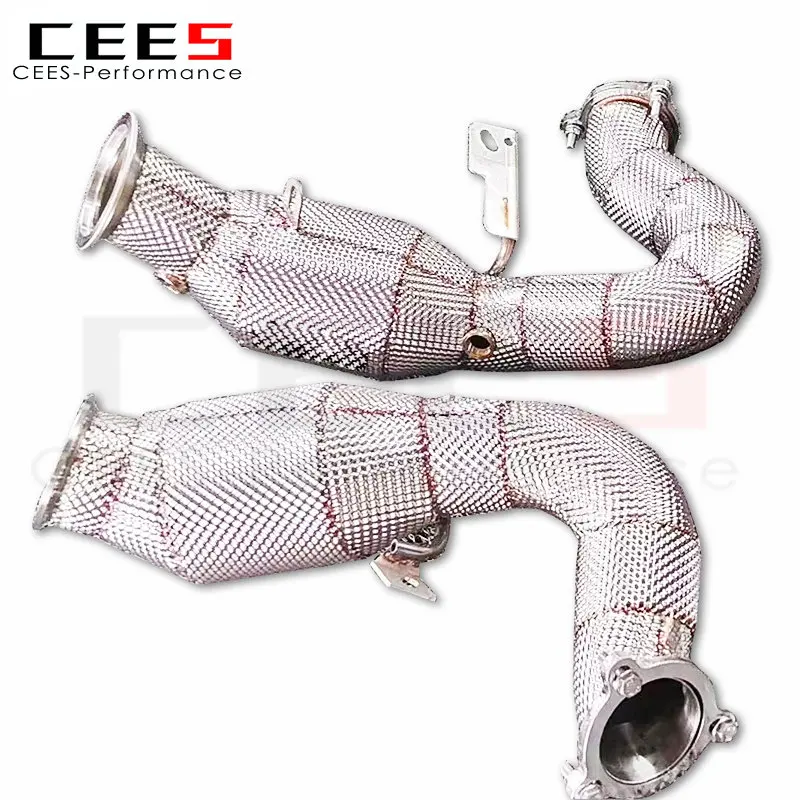 Cees Downpipe Per Porsche Macan S/Turbo 3.0T/3.6T 2014-2017 Downpipe Di Scarico Downpipe Catted Ad Alto Flusso In Acciaio Inossidabile
