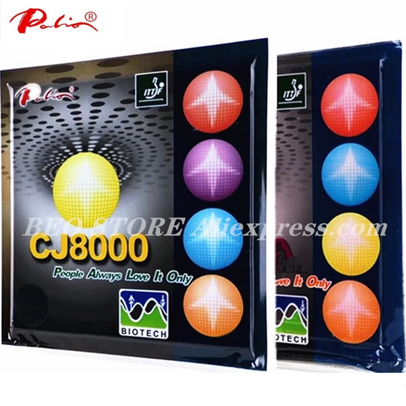 Palio Cj8000 Biotech Ping Ping Pong Rubber Loop Attack Type Pips-In Original Palio Cj8000 Biotech Ping Pong Sponge