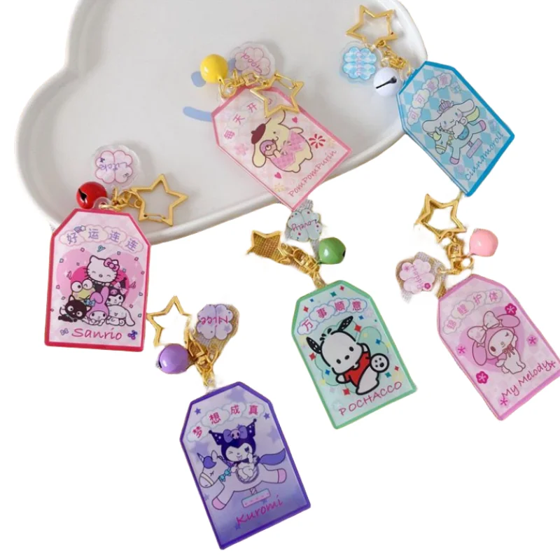 

Новинка, брелок Sanrio Kuromi Mymelody для кампуса, школьного рюкзака, пряжка, Канцтовары, сумка, украшение для сумки, мультяшное украшение с подвеской на удачу