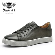  DESAI Full Grain Genuine Leather Casual Men Women Couple Shoes Brand White Sports Sneakers Shoe 2022 New Arrival Fashion Size 13 