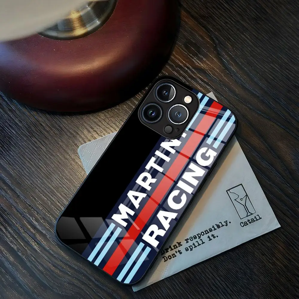

Martini Racing чехол для телефона в горизонтальную полоску для Iphone 15 13 с содержимым 12 14 11 Pro Max Mini X Xr Xs 8 7 Puls 6 стеклянный роскошный