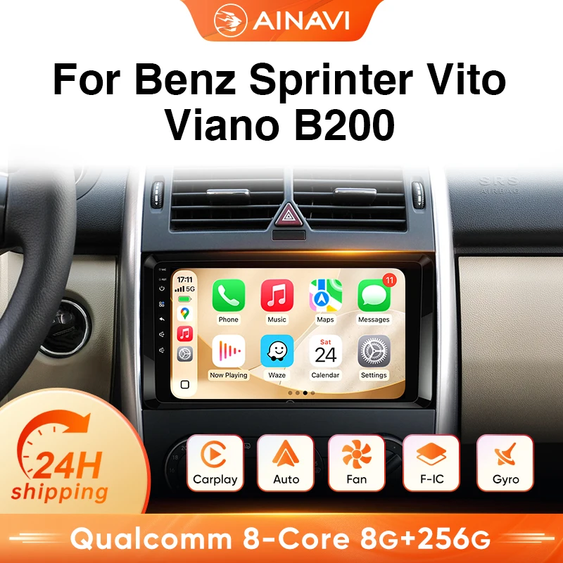 Ainavi autoradio pour Mercedes Benz B200 W169 W245 Viano Vito W639 Sprinter W906 lecteur multimédia sans fil Carplay Android Auto 1 Ainavi autoradio pour Mercedes Benz B200 W169 W245 Viano Vito W639 Sprinter W906 lecteur multimédia sans fil Carplay Android Auto 1
