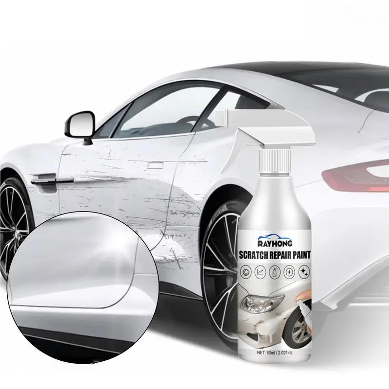 Scratch Repair Spray Black & White Portable Car Polishing Deep Scratch Repairing Wax Remover Polishing Paint