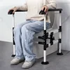 Elderly Toilet Seat with Handrails - Punch-Free Safety Bracket, Power-Assisted Up Railings, Strong Load Bearing for Stability 1
