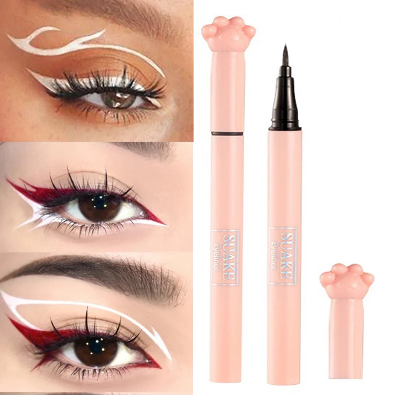 Eyeliner Pen Waterproof Eyes Makeup Black White Red Brown Eyeliner Pencil Smooth Quick-drying Cosmetics Beauty Tools _ - AliExpress Mobile