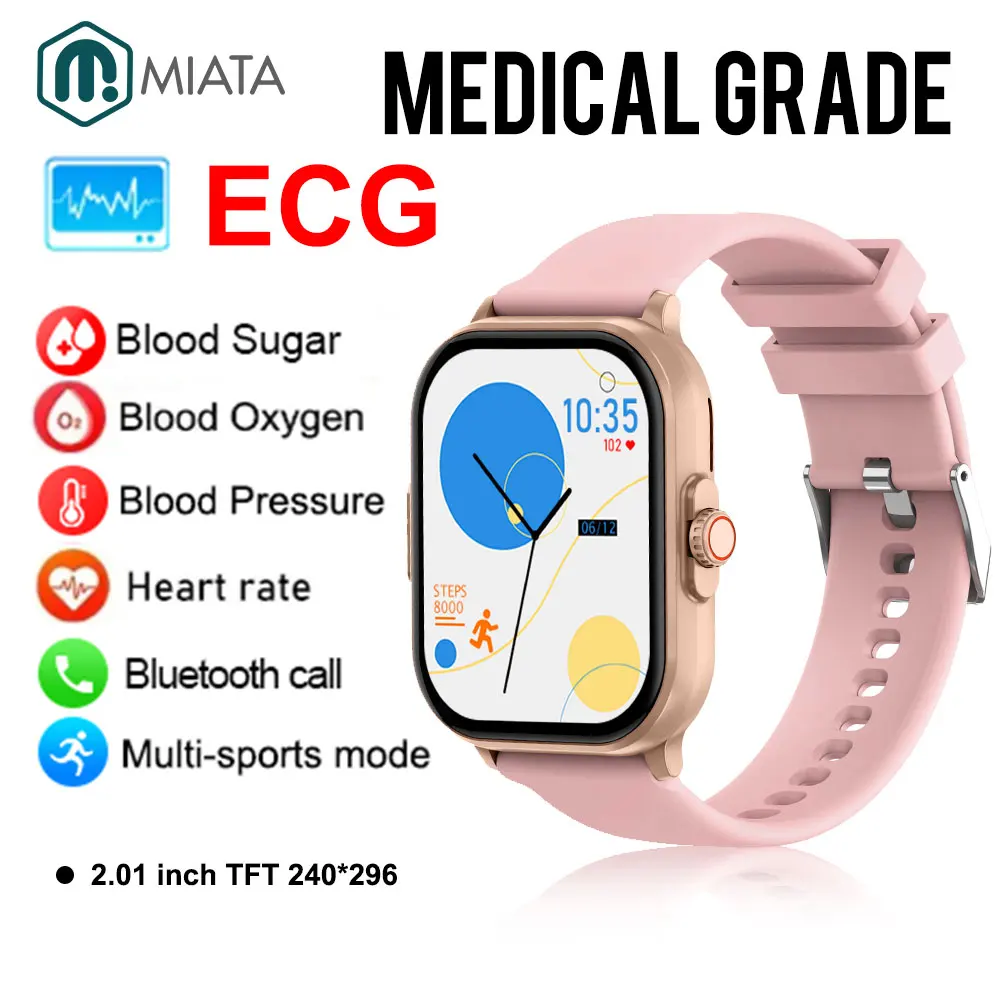 

BT Call GPS Smart Watch For Women Noninvasive Blood Sugar ECG Heart Rate Blood Oxygen Health Smartwatch Waterproof Sports Watch