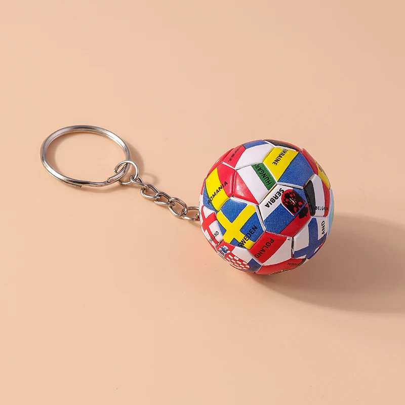 Aihua 1Pc 3D Simulation Sports Football Pendant Keychain Countries Ball Flag Key Chain For Fans Car Bag Backpack Accessories - Image 4