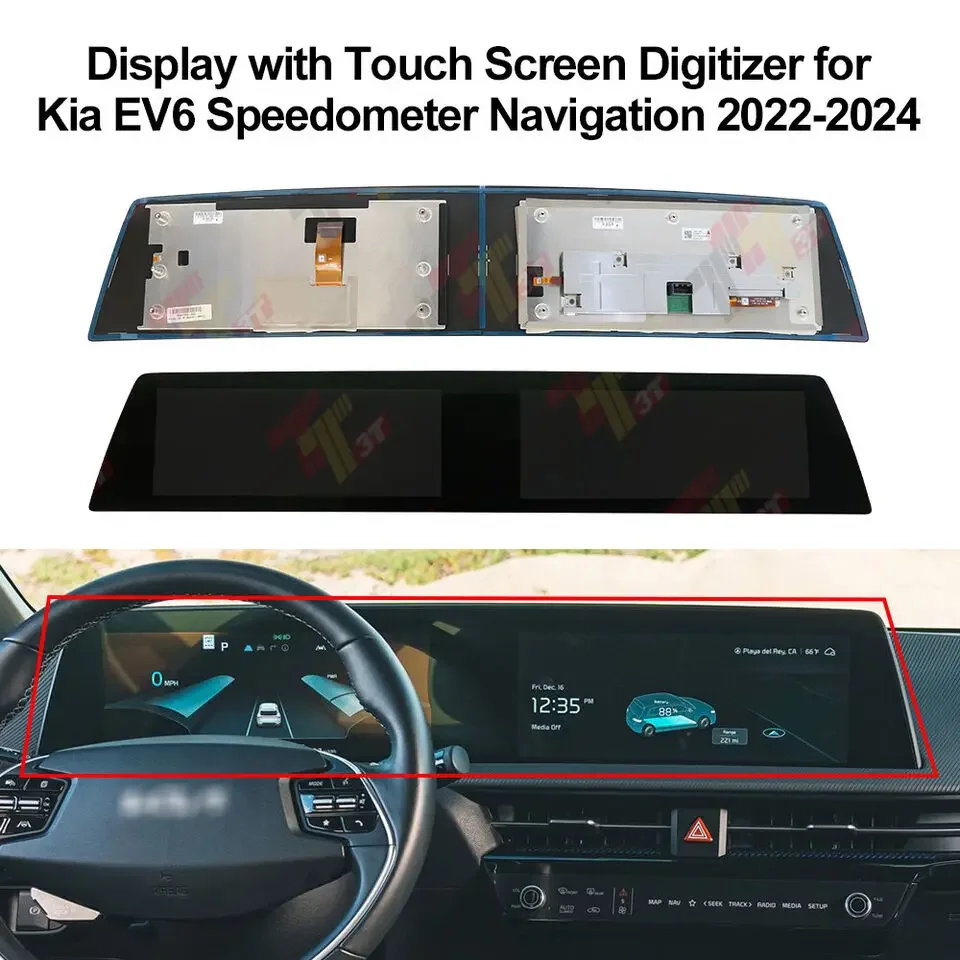 

ЖК-дисплей для приборной панели с сенсорным экраном дигитайзер для Kia Hyundai Спидометр навигация