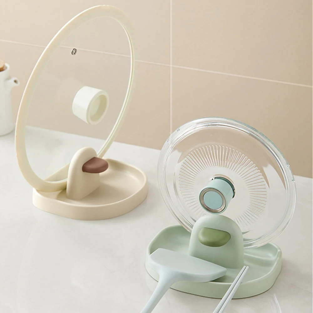 

1PC Pot Lid Shovel Rack Practical Kitchen Pot Lid Spatula Rack Pan Spoon Lids Organizer Tableware Multi-Functional Storage Rack
