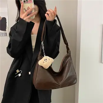 Elegante Borsa a Spalla Vintage in Pelle PU per Donna, Grande Capacità, Ideale come Regalo