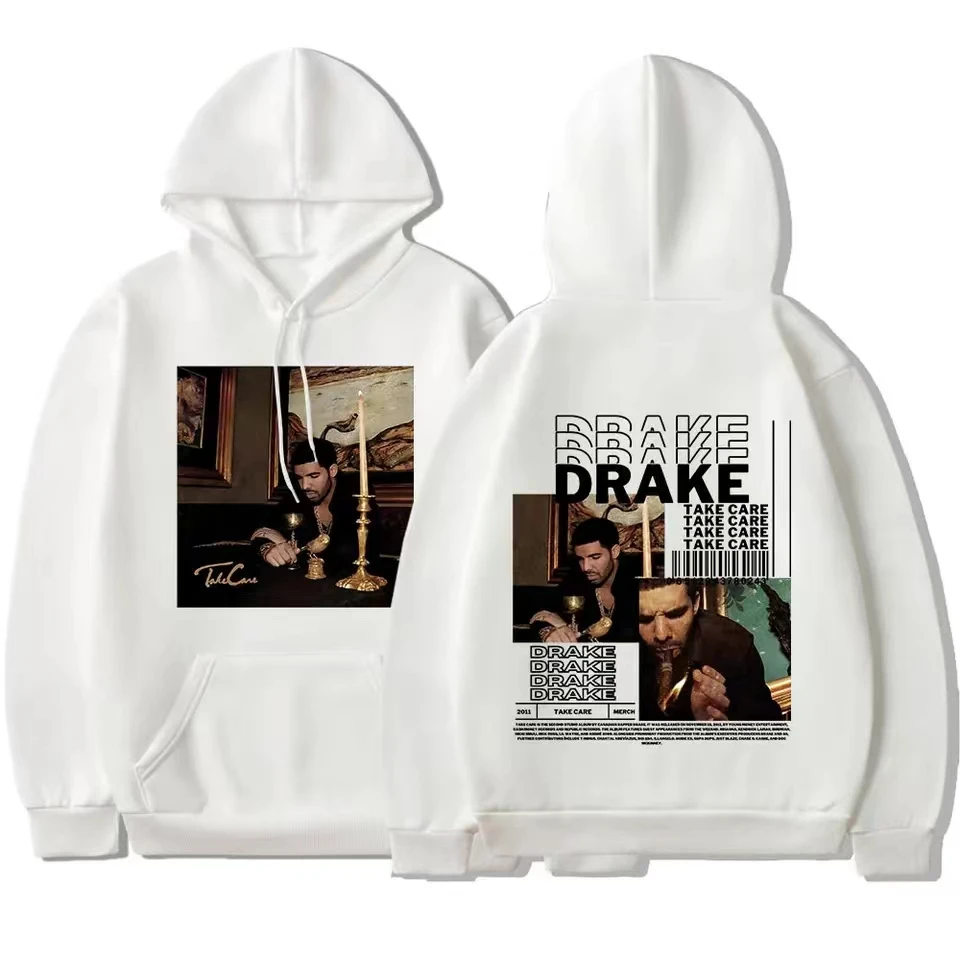 

Rapper Drake Music Album Cover Graphic Hoodies Men's Fashion Hip Hop Vintage Sweatshirts Autumn/Winter Fleece Warm Pullovers Y2k