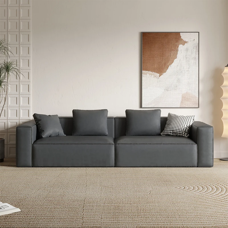 

White Prefabricated Leather Sofa Floor Office Modern Sectional Sofas Meditation Minimalist Woonkamer Banken Home Furniture T50SF