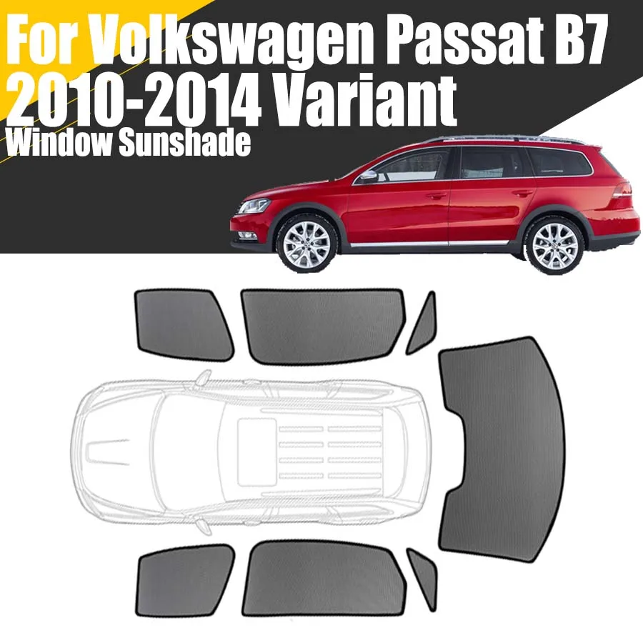 

Custom Magnetic Car Window Sunshade For Volkswagen Passat B7 Variant 2010-2014 VW Wagon Curtain Mesh Front Windshield Curtain