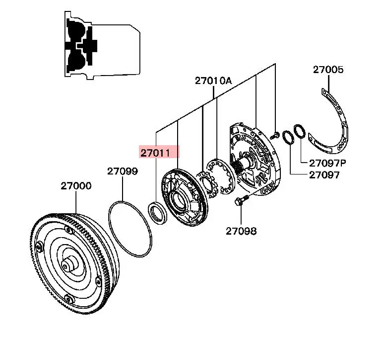 PAJERO V3V7#W GRANDIS GALANT AT OIL SEAL,A/T CONVERTER HOUSING MR967673 XH0179E
