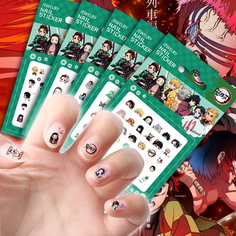 

60 pack/lot Demon Slayer PVC Stickers Mini Diary Scrapbooking Label Sticker Kawaii stationery gift School Supplies