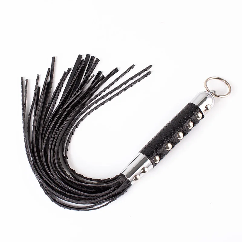 BDSM vintage leather loose whip metal rivet vintage openwork clock S exclusive nameplate slave game leather whip couple SP sex party toys,erotic sex toy,sex toys,sex bondage toys