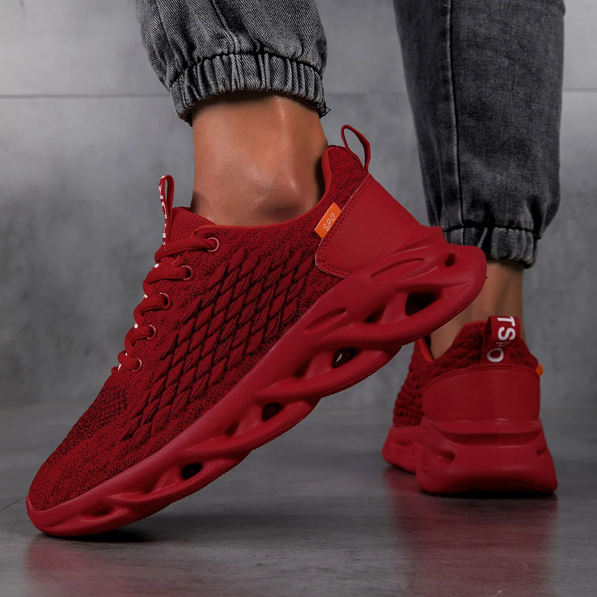 남성용 경량 러닝화, 미끄럼 방지, 부드러운 밑창, 통기성 메쉬 신발, 쿠션 달린 캐주얼 스포츠 신발, 초경량 48 플러스 사이즈 