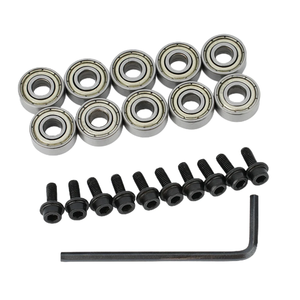 

Hex Key Wrench Router Bit Bearing 11pcs/Set 12.7mm Router Bit Attachment Ball Bearings Guide Mounted Router Bits