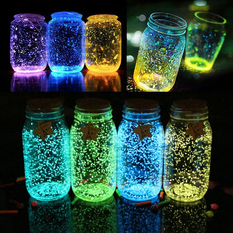 1000pcs Glow In The Dark Garden Pebbles Mix Color Outdoor Luminous Stones Garden Terrace Lawn Fish Tank Decoration glow stones