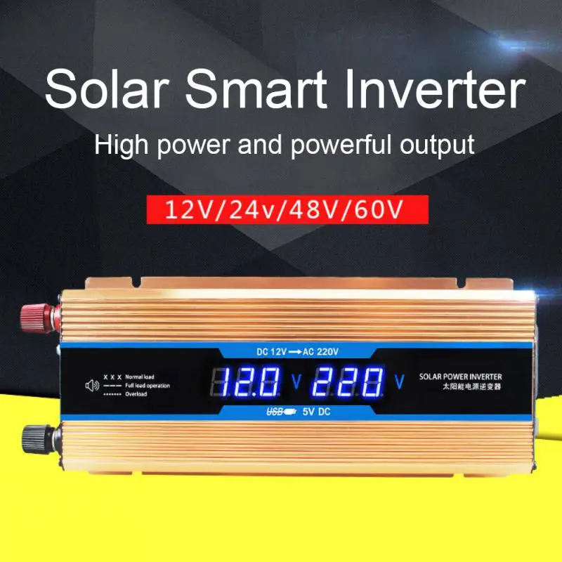 4000W/6000W Inversor Da 12V A 220V 2000W 220 Display Lcd Durevole Dual 2 Usb Eu Trasformatore Inverter Per Auto 12V 220V