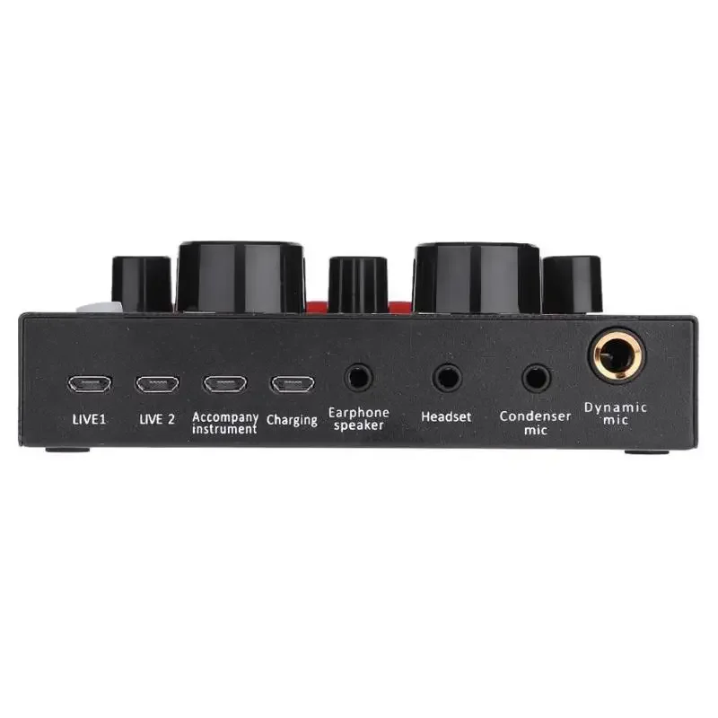 V8 오디오 USB 헤드셋 마이크 웹캐스트 라이브 사운드 카드(전화 컴퓨터용)