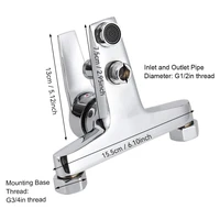 ก๊อกน้ำฝักบัวทำจากวัสดุโลหะผสม G1/ก๊อกผสมแบบติดผนังแบบมีเกลียวขนาด 2 นิ้วพร้อมด้ามจับที่สะดวกสบายเหมาะสำหรับอ่างอาบน้ำในห้องน้ำที่บ้าน 4