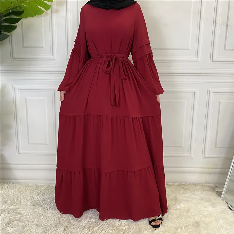 

New Muslim Fashion Casual Comfortable Chiffon Dress Middle East Abaayaa Dress Muslim Women Dress Abayas For Women Turkish