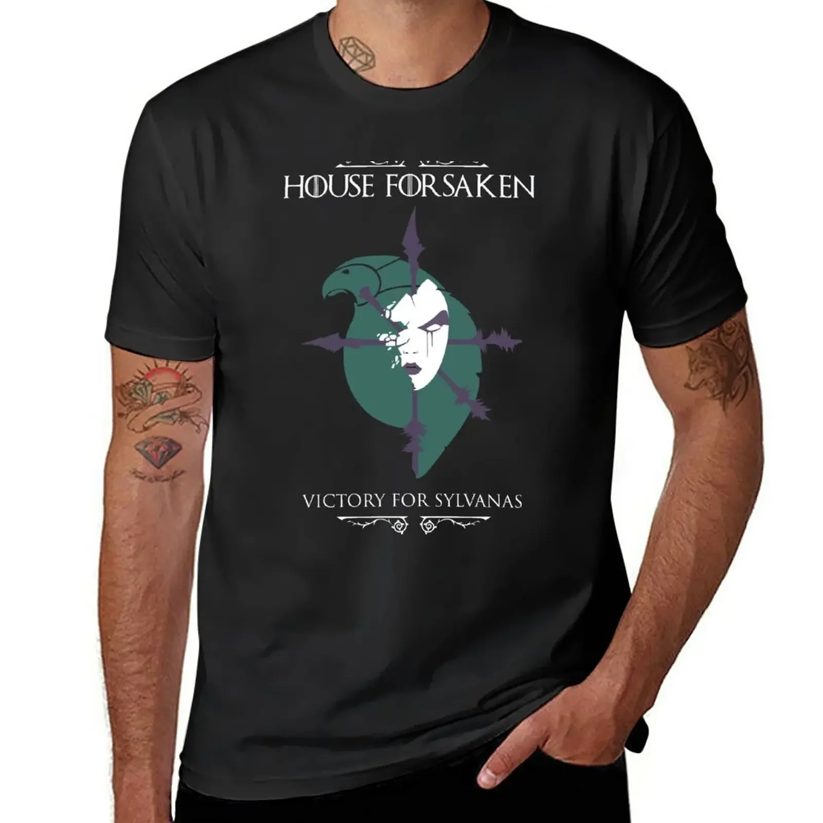 

House Forsaken T-Shirt blacks plain heavy weight t shirts for men
