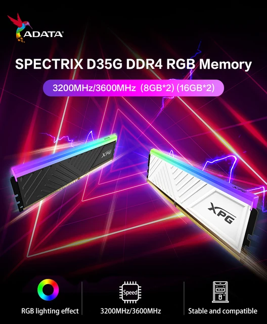 ADATA XPG D35G DDR4 RGB Memory RAM 8GBX2 16GBX2 3200MHz 3600MHz
