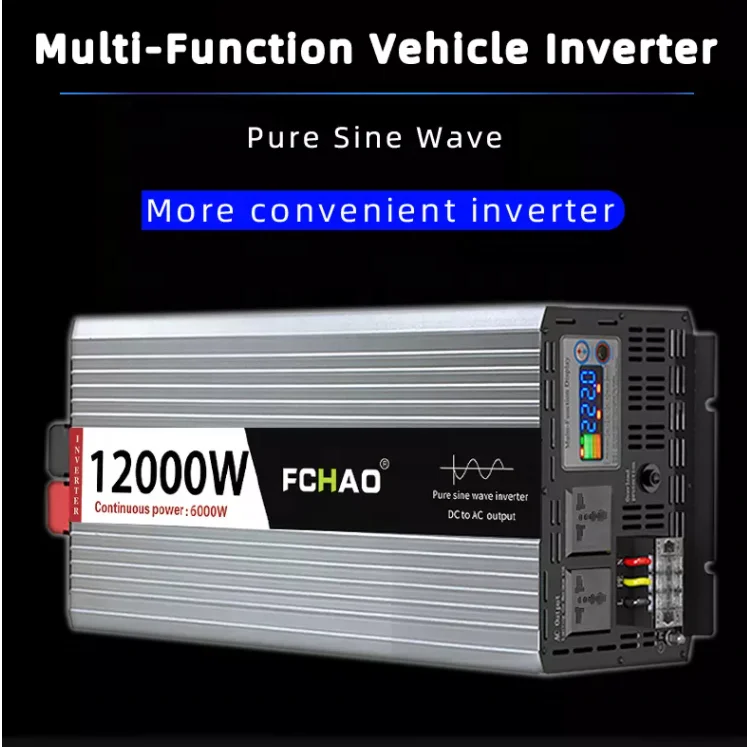 Manufacture inverter dc to ac 50Hz/60Hz 6000w 12000w pure sine wave inverter with multi protections for off grid inverter