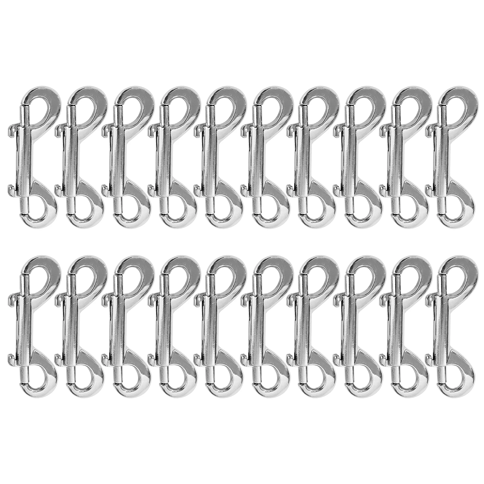

20pcs Dog Leash Beach Hammock Pet Collar Bolt Snap Hook Chain Zinc Alloy Home Hanging Basket Accessories Heavy Duty Double Ended
