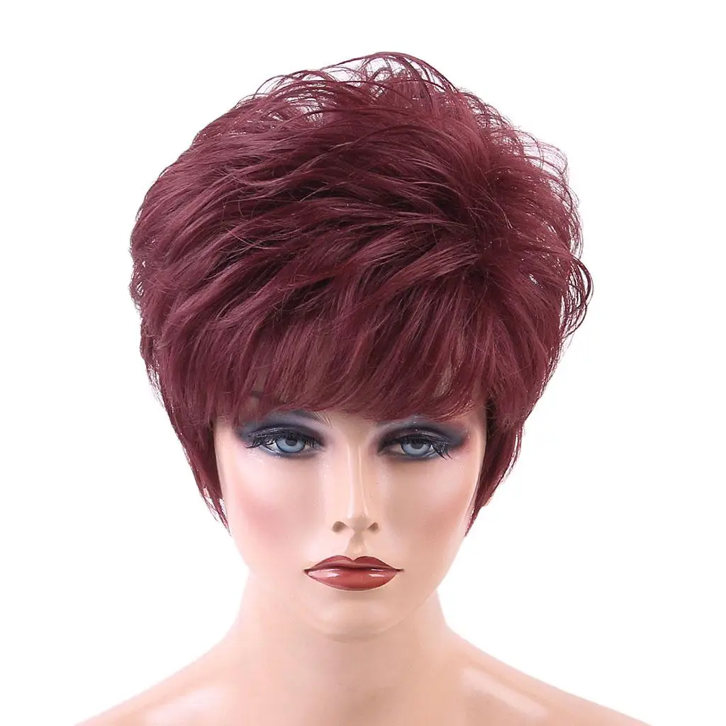 8`` Natural Short Straight Wigs for Women Lady with Hairpieces