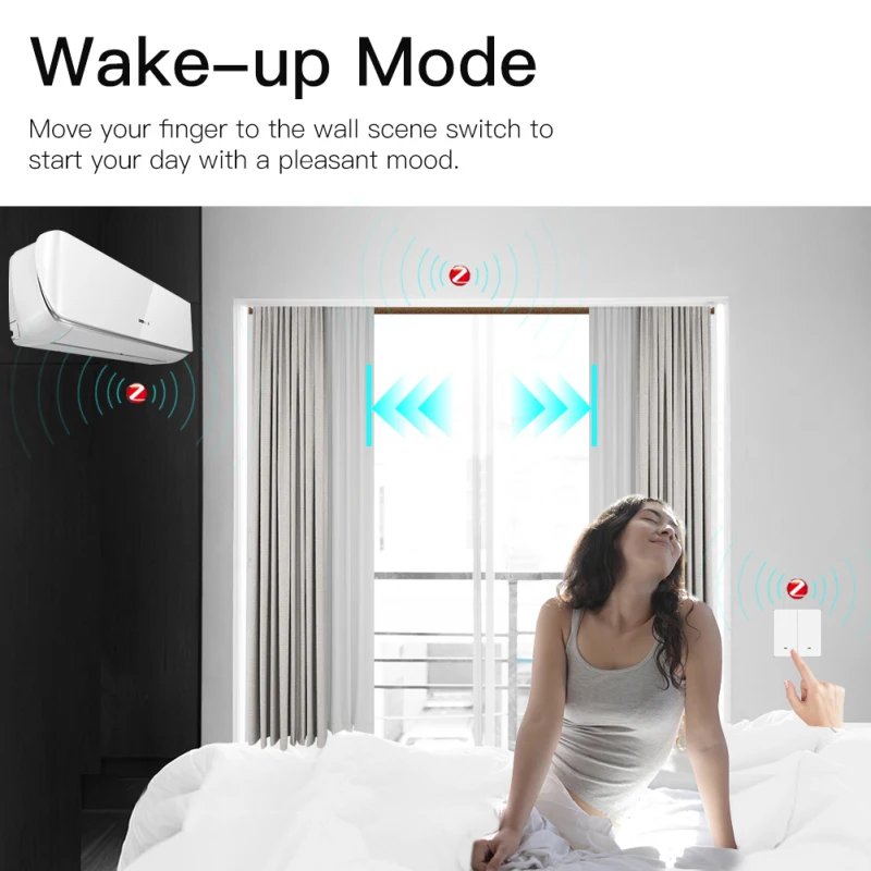 Tuya ZigBee Wireless Scene Switch Push Button Controller Smart Home Automation Scenario Smart Life 1-3 Gang smart switch smart switch module