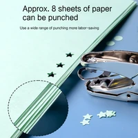 Cute Metal Handheld Paper Punch Pink/Green Scrapbooking Cloth Star Heart Circle Hole Diy Craft Shape Cutter Single Hole Puncher 6