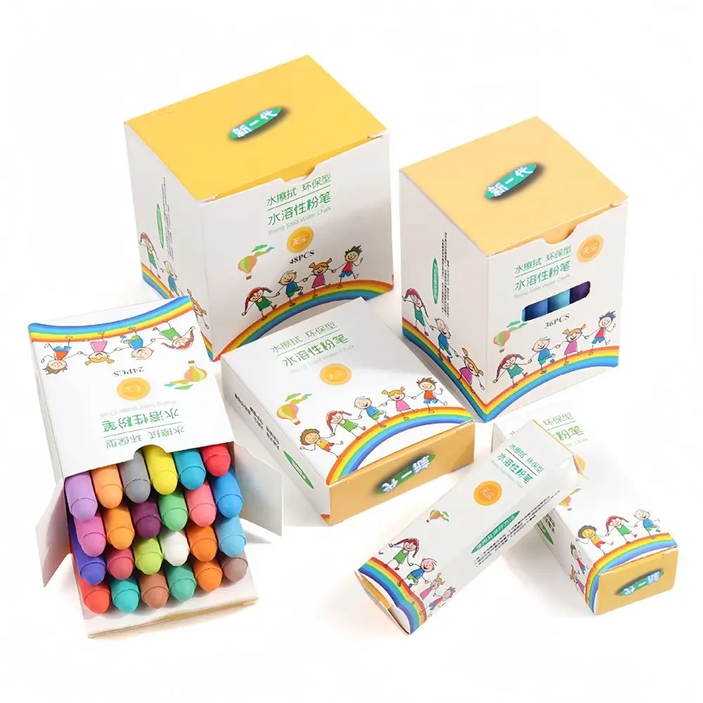 컬러 수용성 분필 지울 수있는 칠판 낙서 그림 고체 물 분필 더러운 손이 아닌 먼지가없는 분필