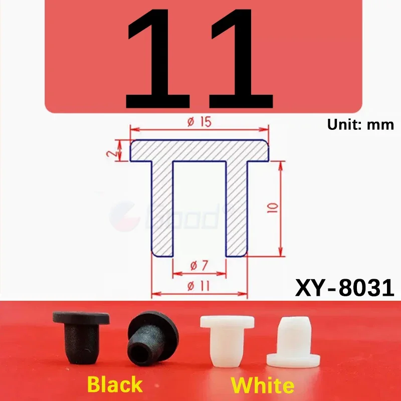 Black Silicone Rubber Hollow Stopper Plug | Sealing Caps & Dust Protectors
