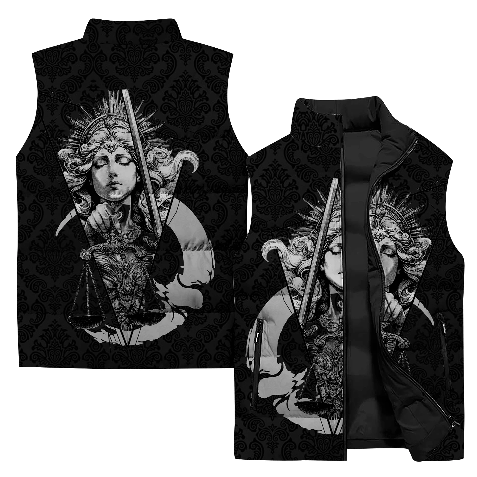 thumbnail image 1 of Chaleco cortavientos con costuras geniales para hombre, chaqueta sin mangas con patrón 3D a la moda para hombre, chaleco para hombre, ropa deportiva para exteriores y ciclismo, 1 of 5