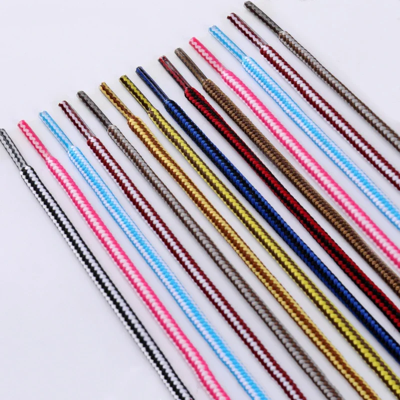 Durable Heavy-Duty Round Boot Laces - 2 Pairs for Hiking, Work, and Outdoor Sports