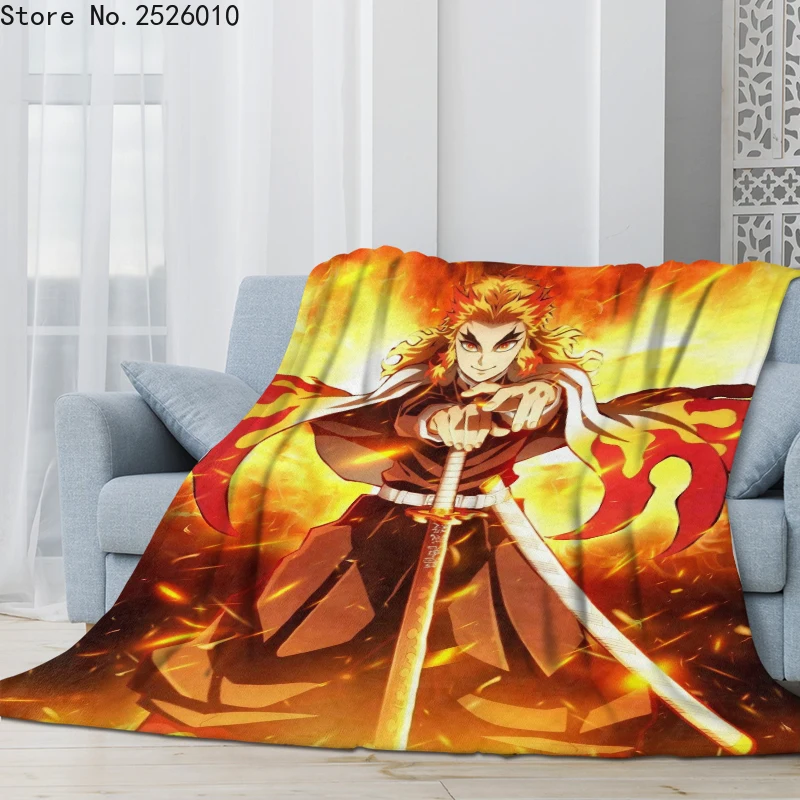 

Фланелевое Одеяло Rengoku Kyoujurou с 3D принтом, популярное аниме одеяло из шерпы, одеяло для походов и пикника, искусственное одеяло 02