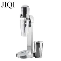 JIQI 220V Stainless Steel Commercial Smoothie Blender Food Processor Electric Milkshake Beverage Mixer Bar Fruit Stiring Machine 1