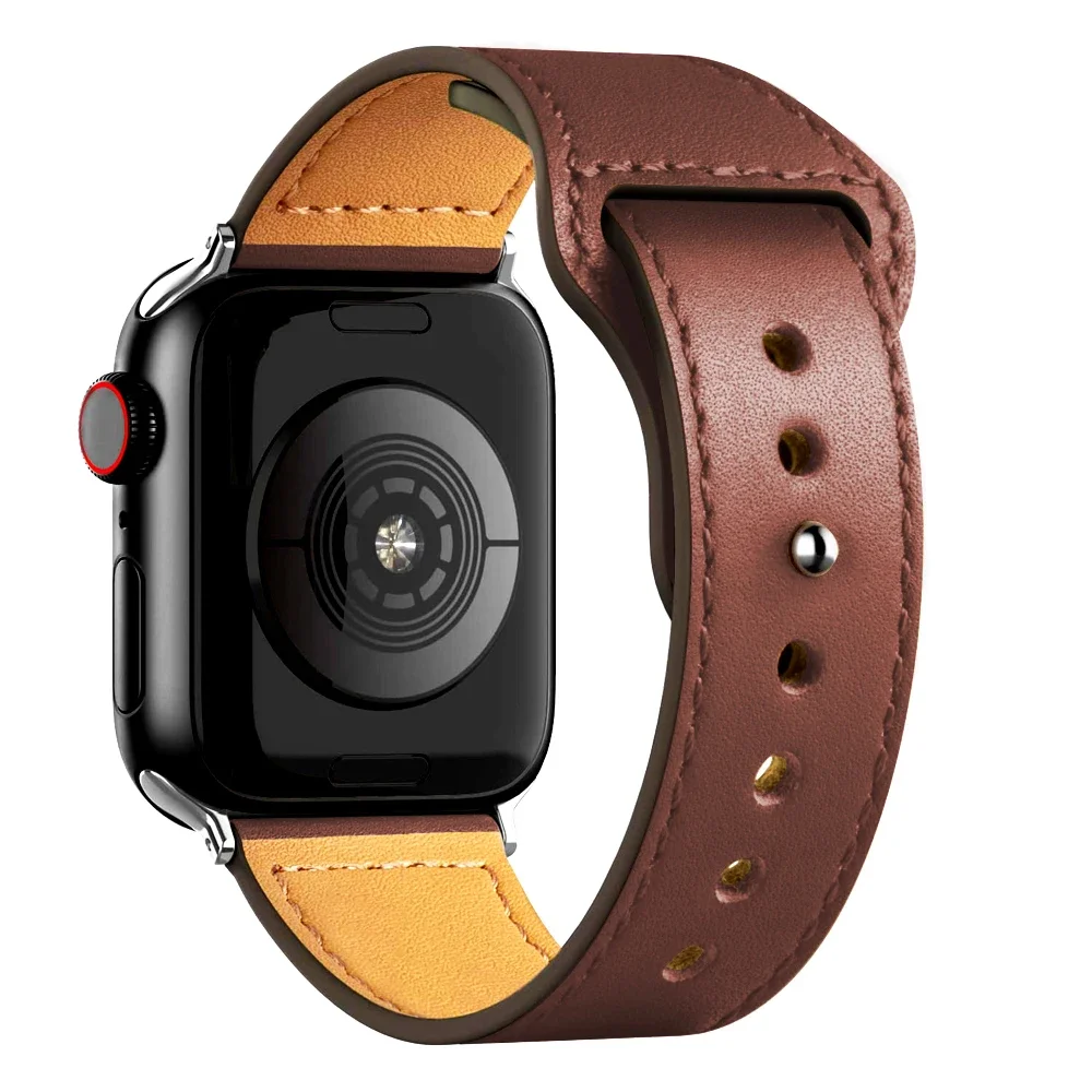 ตัวเลือกสินค้า สายหนังแท้สำหรับ Apple Watch Band Ultra ขนาด 38-49 มม.